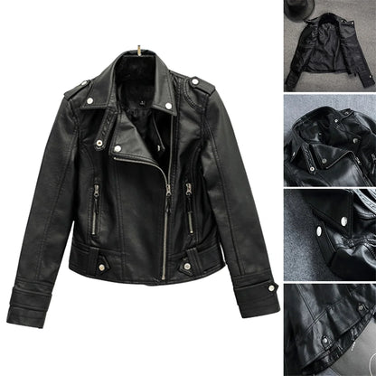 Chic Leather Moto Jacket (2024)