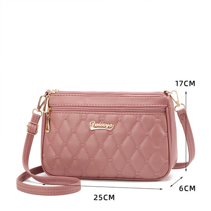 'Sac a Main' Embroidered Leather Messenger Handbag