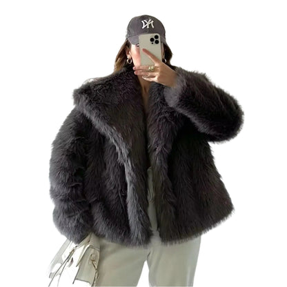 Plush Faux Fur Coat (2024)