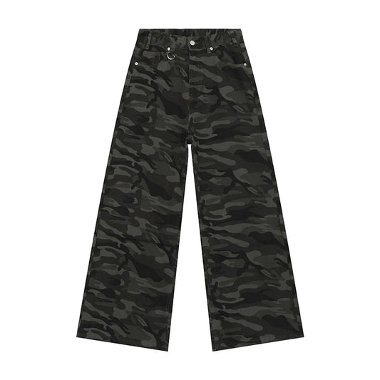 Camouflage Loose Fit Denim Jeans