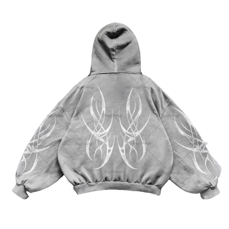 Y2K Punk Oversized Zip Hoodie V.3