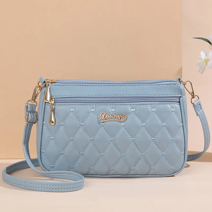 'Sac a Main' Embroidered Leather Messenger Handbag