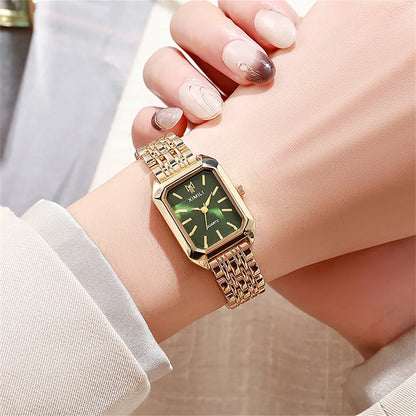 Luxe Square Watch - Gold Alloy Strap (2025)