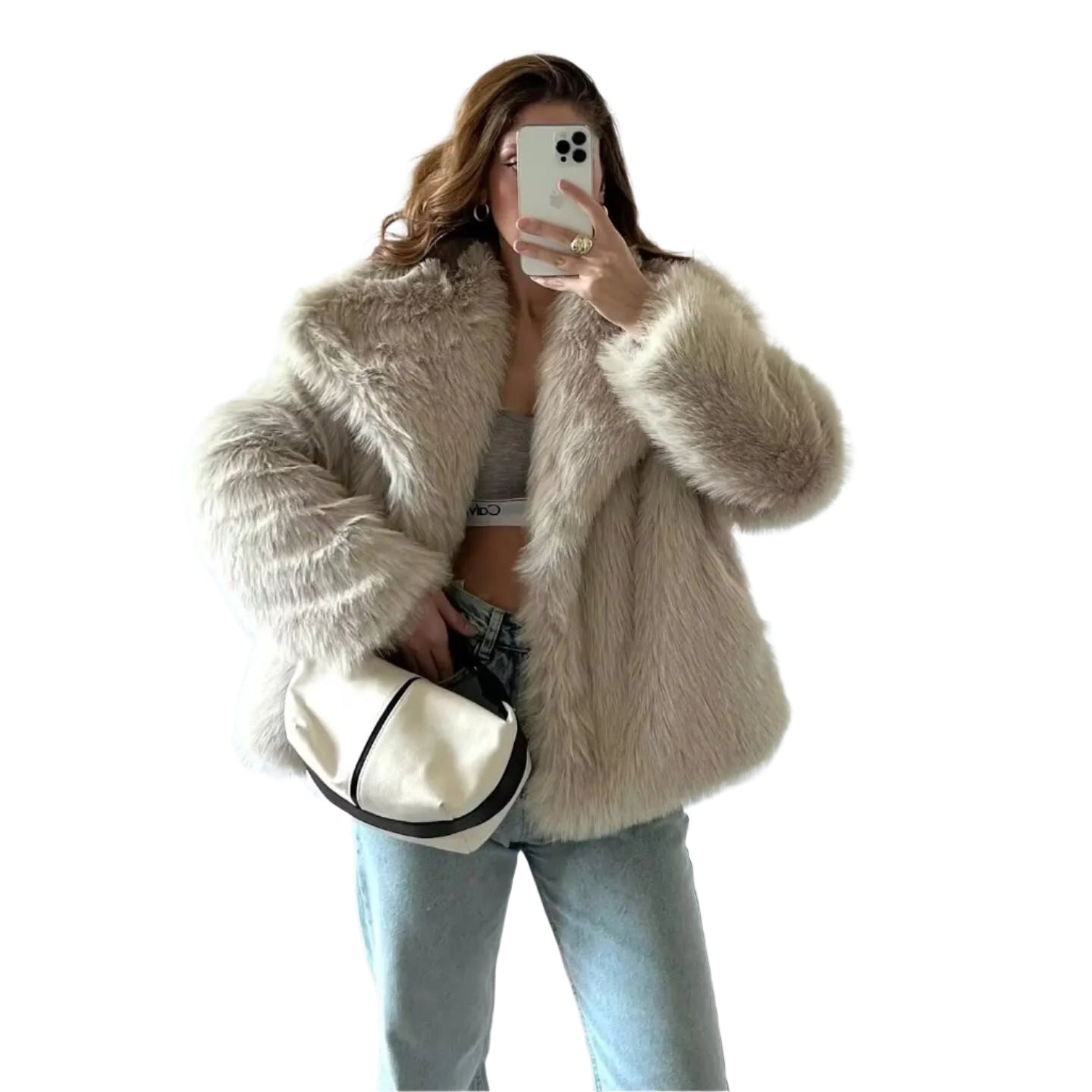Plush Faux Fur Coat (2024)