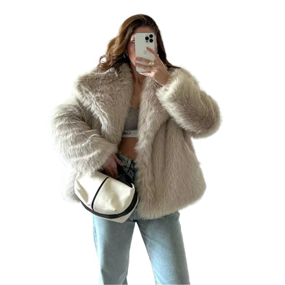 Plush Faux Fur Coat (2024)