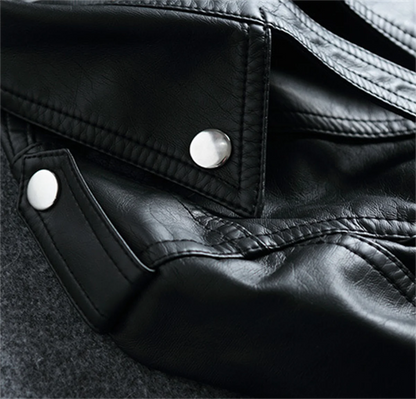 Chic Leather Moto Jacket (2024)
