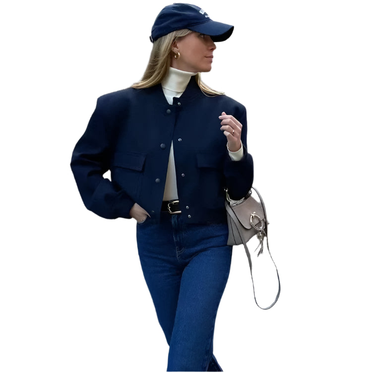 Cropped Aviator Bomber Jacket