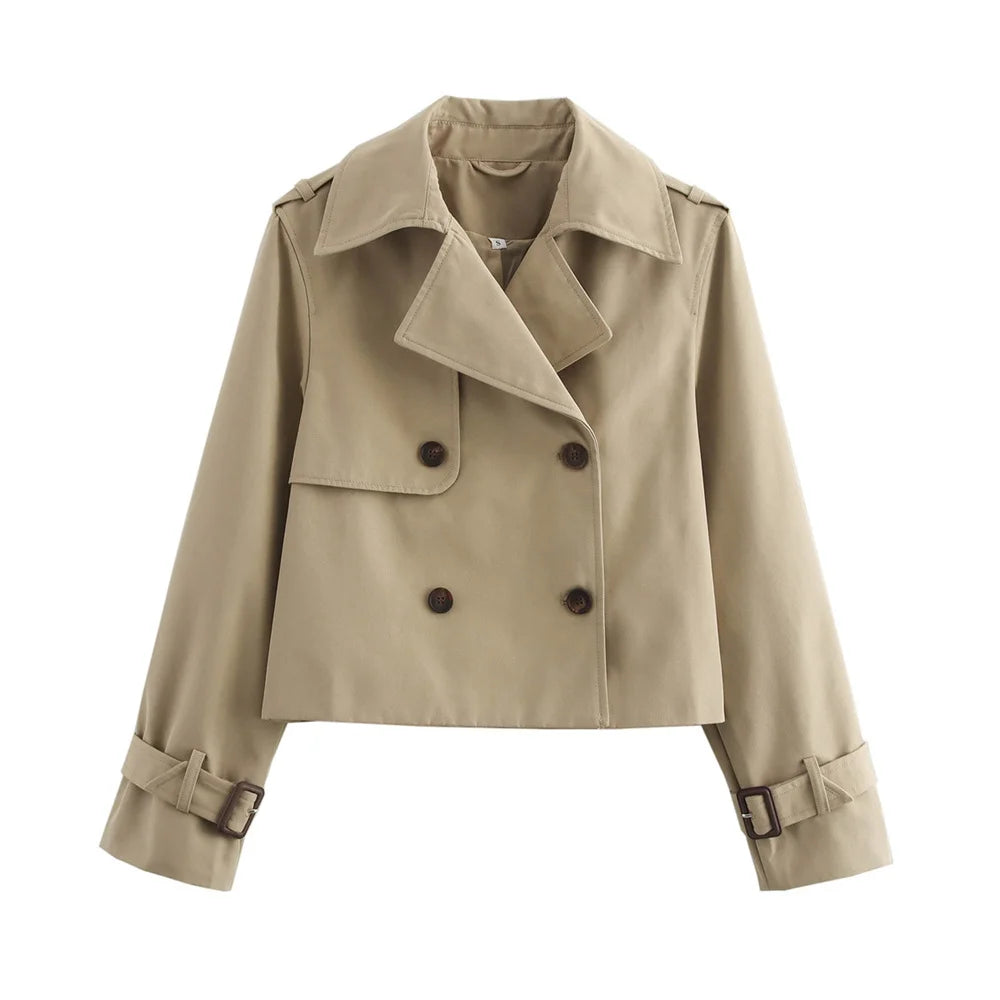 Chic Cropped Trench Jacket