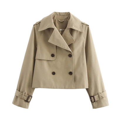 Chic Cropped Trench Jacket