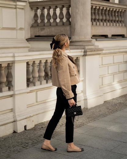 Chic Cropped Trench Jacket