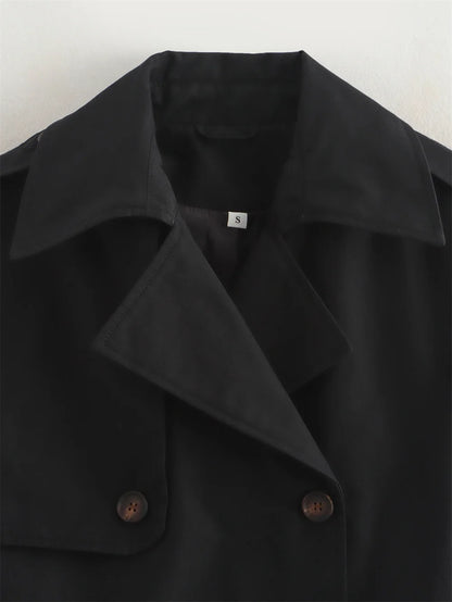 Chic Cropped Trench Jacket