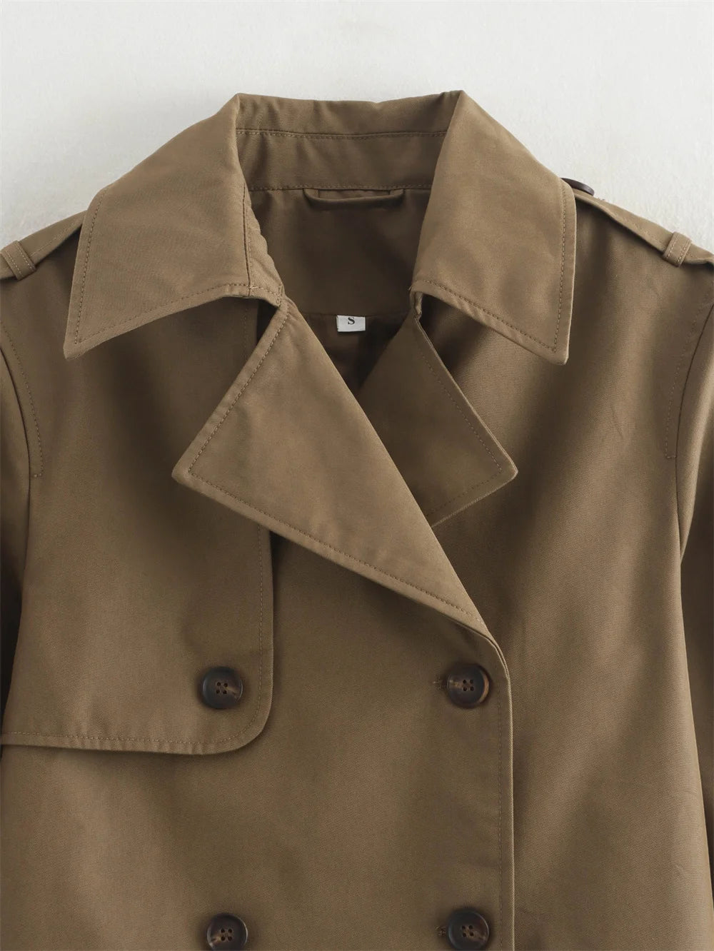 Chic Cropped Trench Jacket