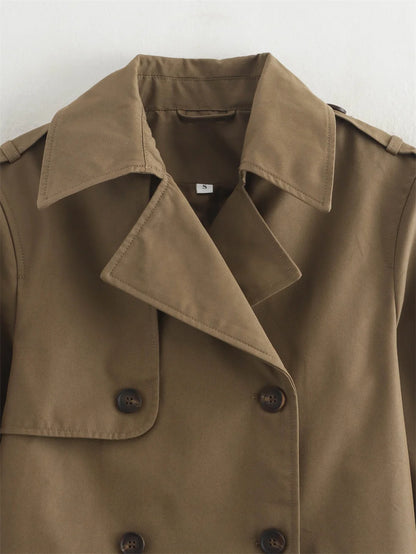 Chic Cropped Trench Jacket