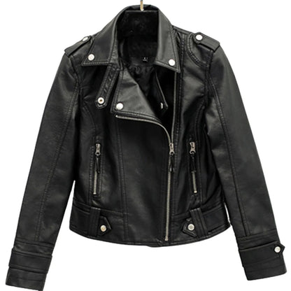 Chic Leather Moto Jacket (2024)