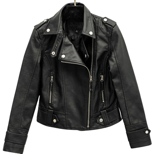 Chic Leather Moto Jacket (2024)