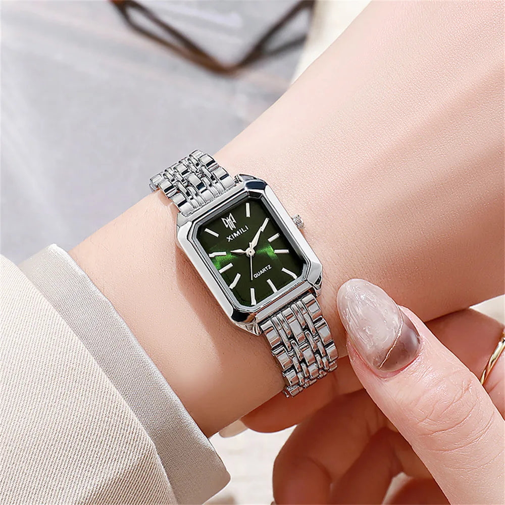 Luxe Square Watch - Gold Alloy Strap (2025)