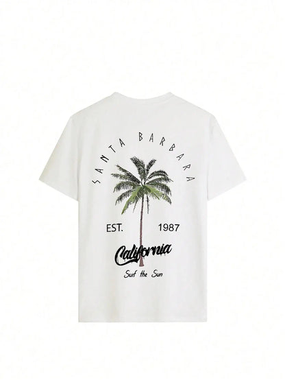 Cotton California Coconut Palm Tee