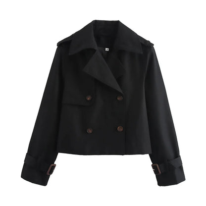Chic Cropped Trench Jacket