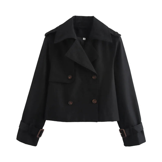 Chic Cropped Trench Jacket