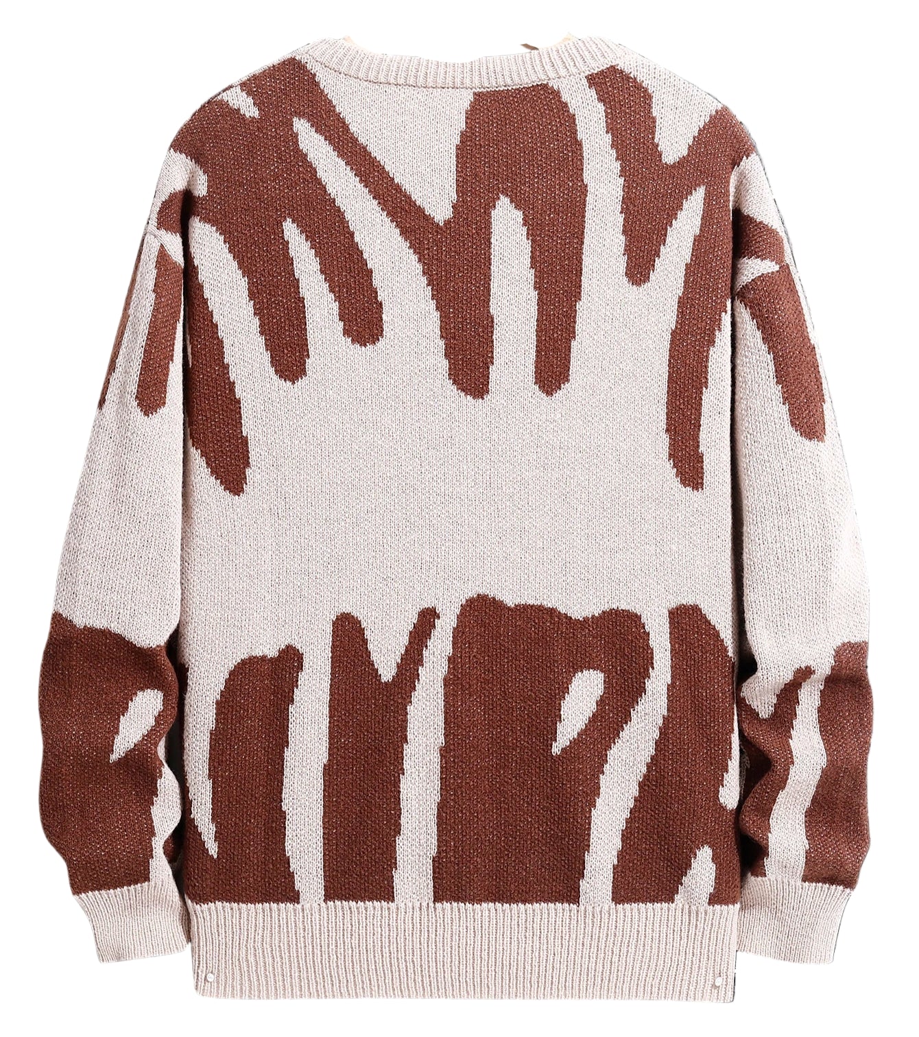 Irregular Jacquard Contrast Sweater