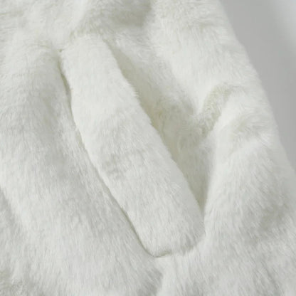 Close-up of white fur texture