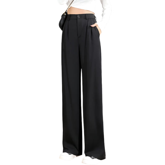 High-Waist Wide-Leg Suit Pants