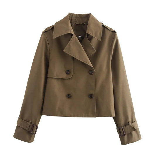 Chic Cropped Trench Jacket