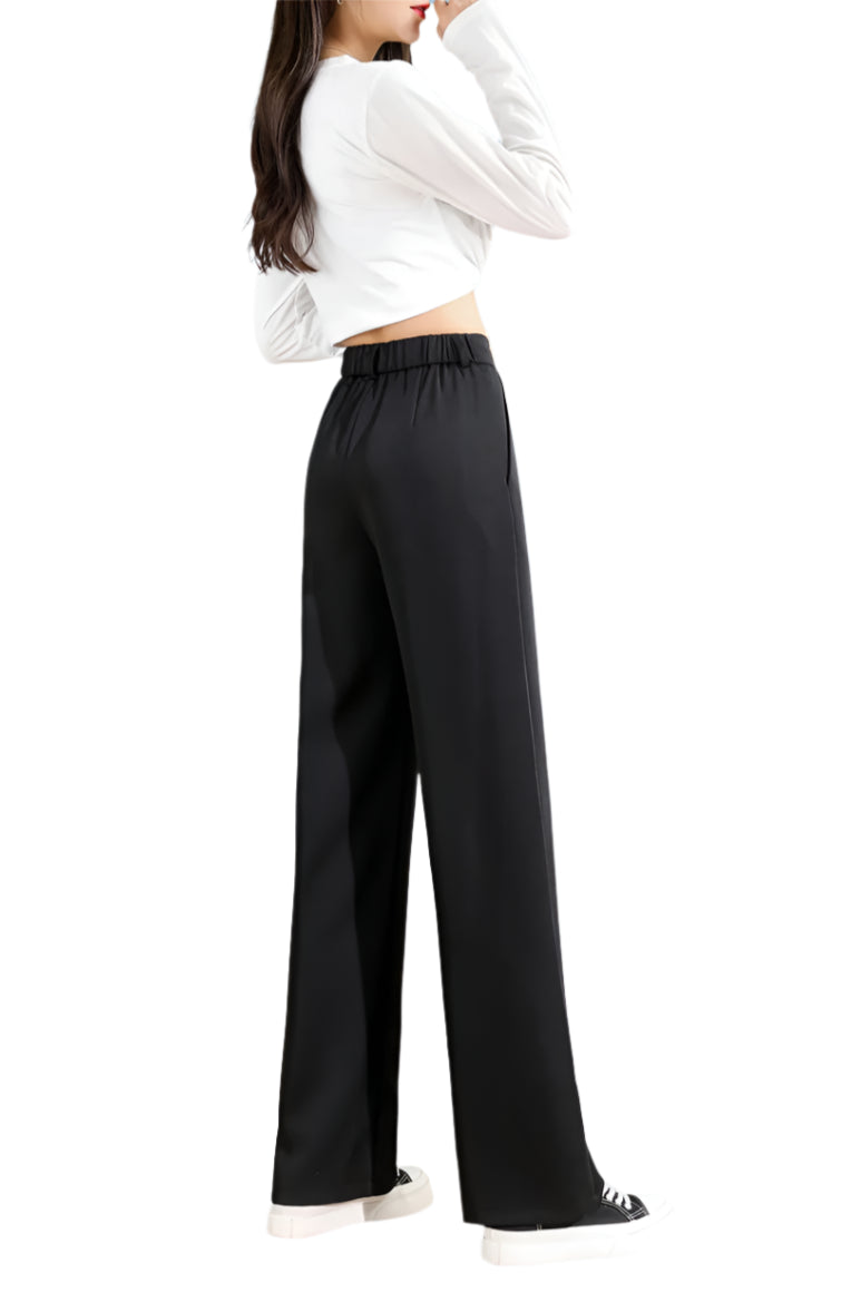 High-Waist Wide-Leg Suit Pants