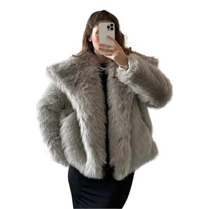 Plush Faux Fur Coat (2024)