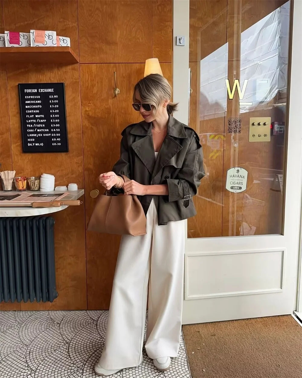 Chic Cropped Trench Jacket