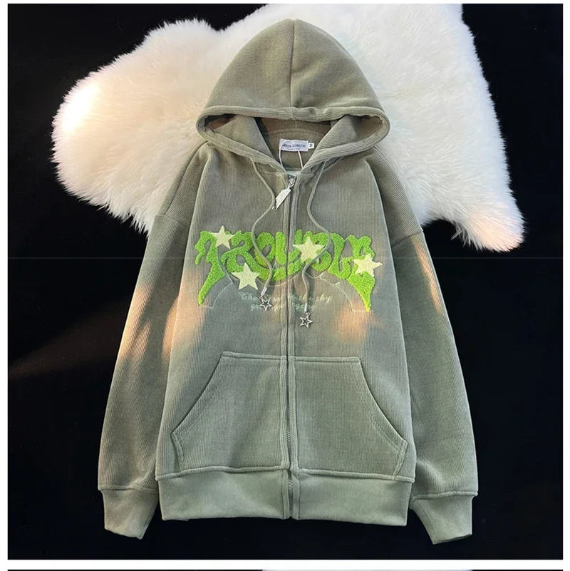 Three hoodies with different designs on a white background
