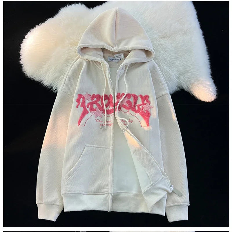 Three hoodies with different designs on a white background